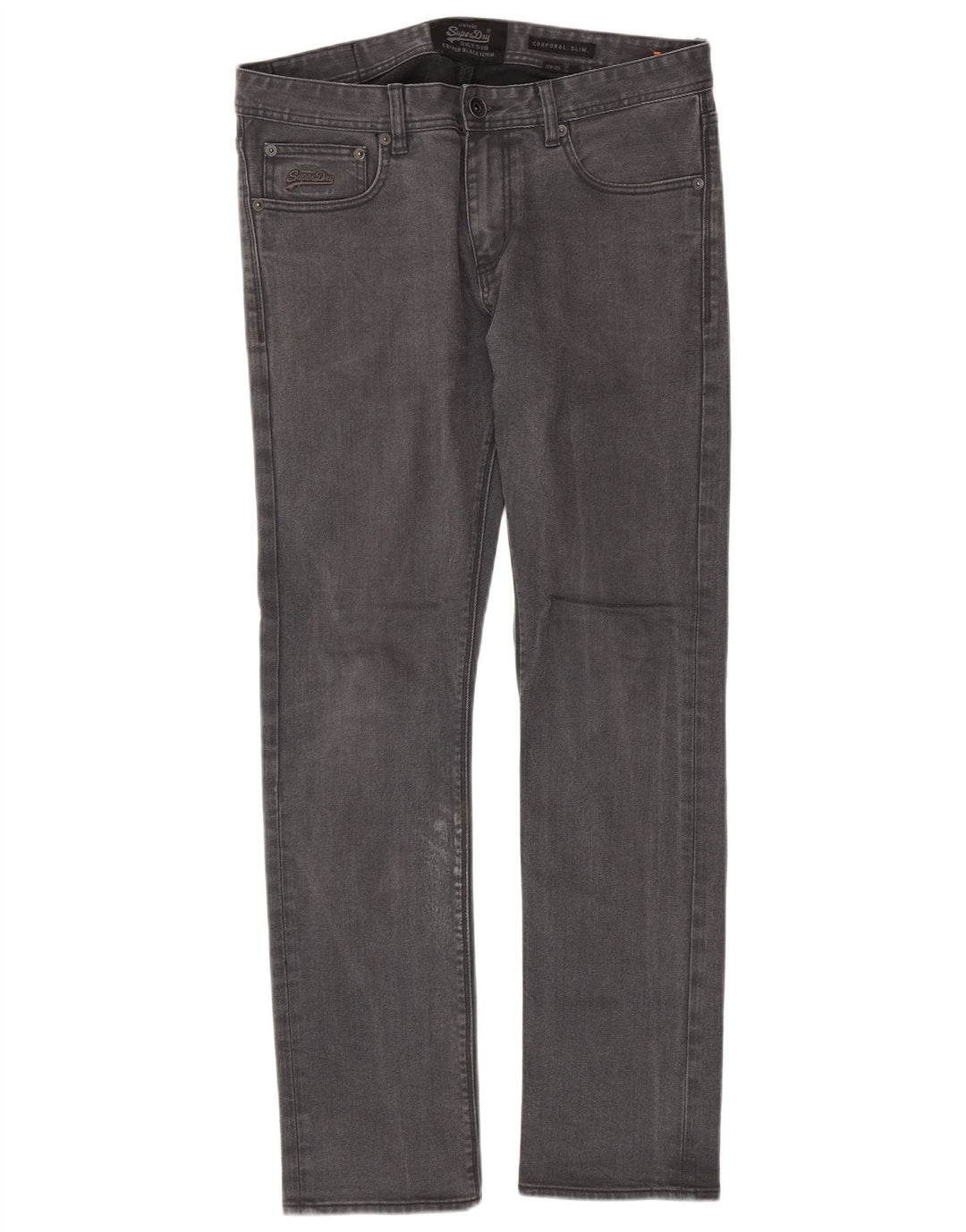 Blugi Superdry Corporal Slim pentru bărbați W33 L32 bumbac gri
