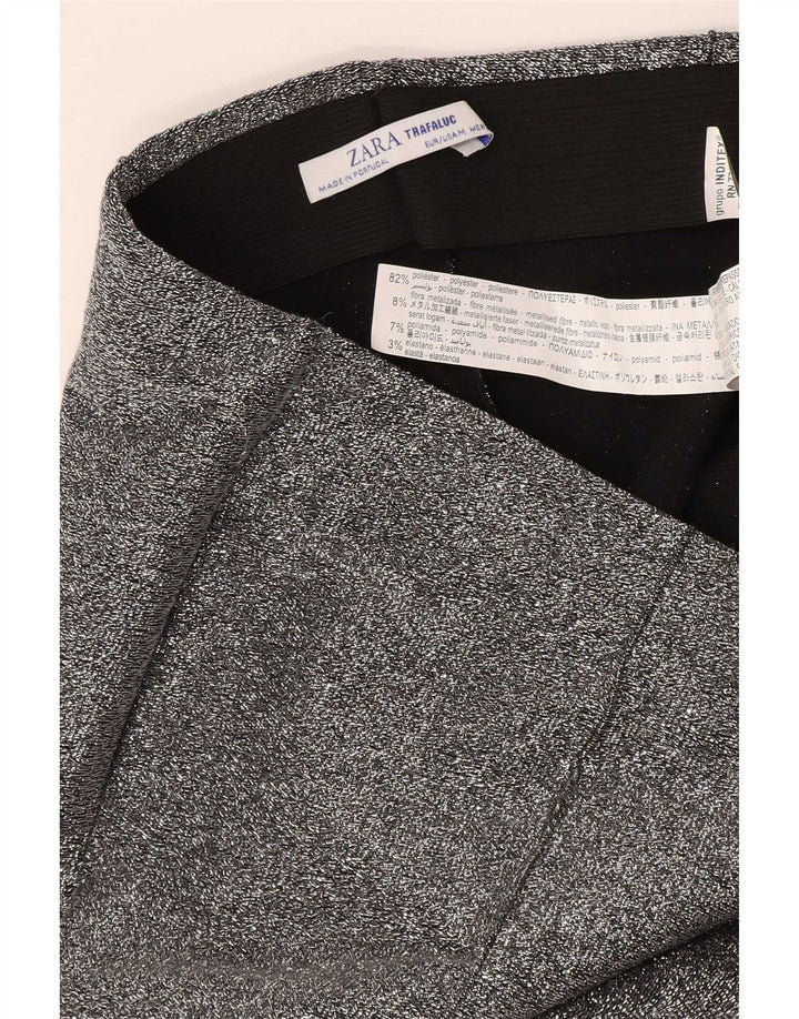 Pantaloni casual pentru femei Trafaluc Bootcut Zara Mediu L28 L30 Argintiu