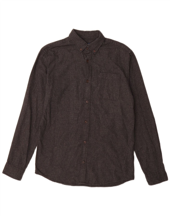 Cămașă de flanel pentru bărbați JACK & JONES, bumbac gri mediu