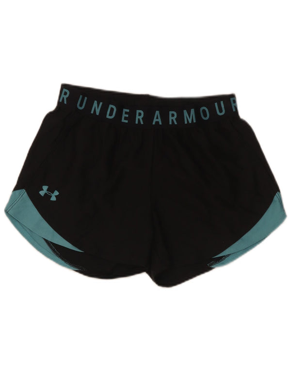 Pantaloni scurți sport Under Armour pentru femei Heat Gear UK 6 XS Black Colorblock