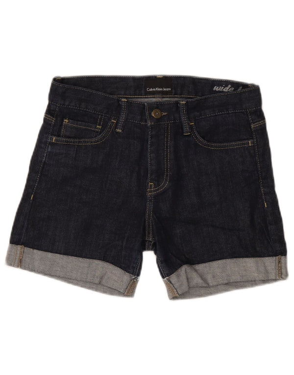 Pantaloni scurți din denim pentru femei Calvin Klein W28 Medium Bleumarin