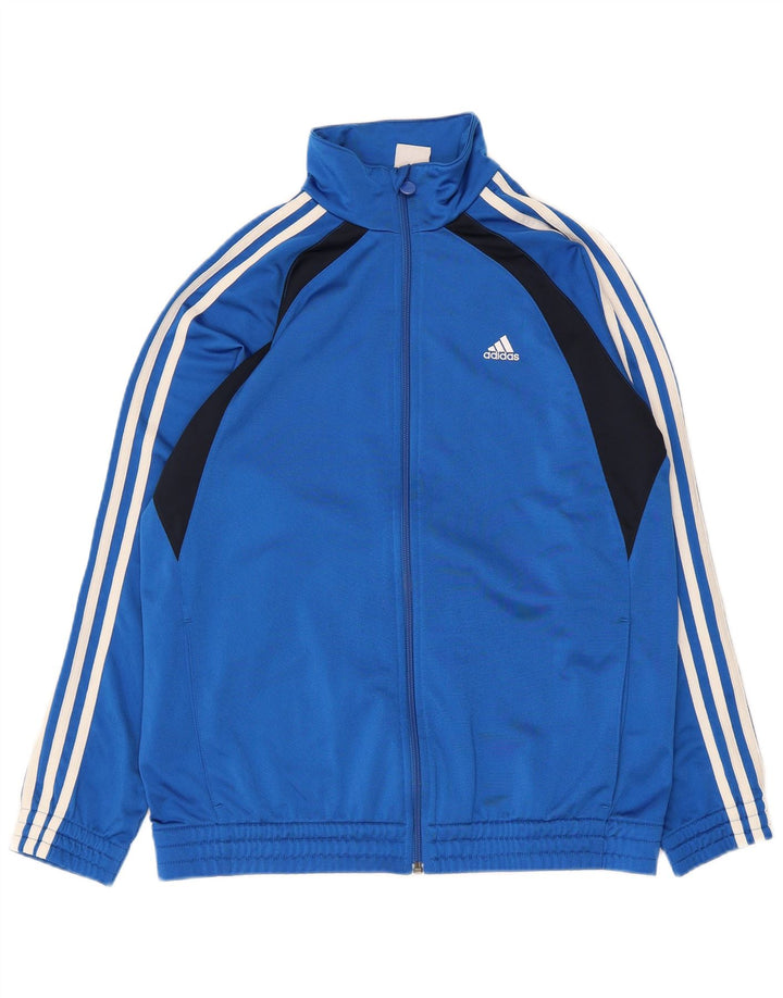 Jachetă de trening pentru băieți Adidas 15-16 ani, albastru, poliester