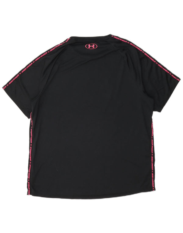Tricou grafic Under Armour pentru bărbați Top mare din poliester negru