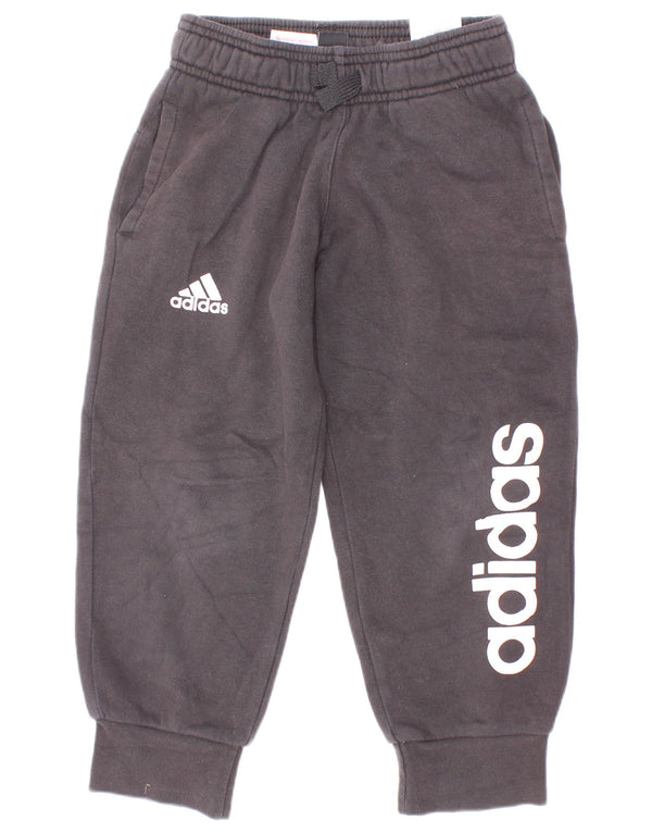 Pantaloni de trening cu grafic pentru băieți Adidas Pantaloni de jogging 4-5 ani bumbac negru