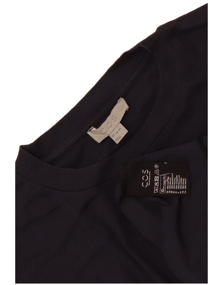 Tricou pentru bărbați Cos Top mare din bumbac bleumarin