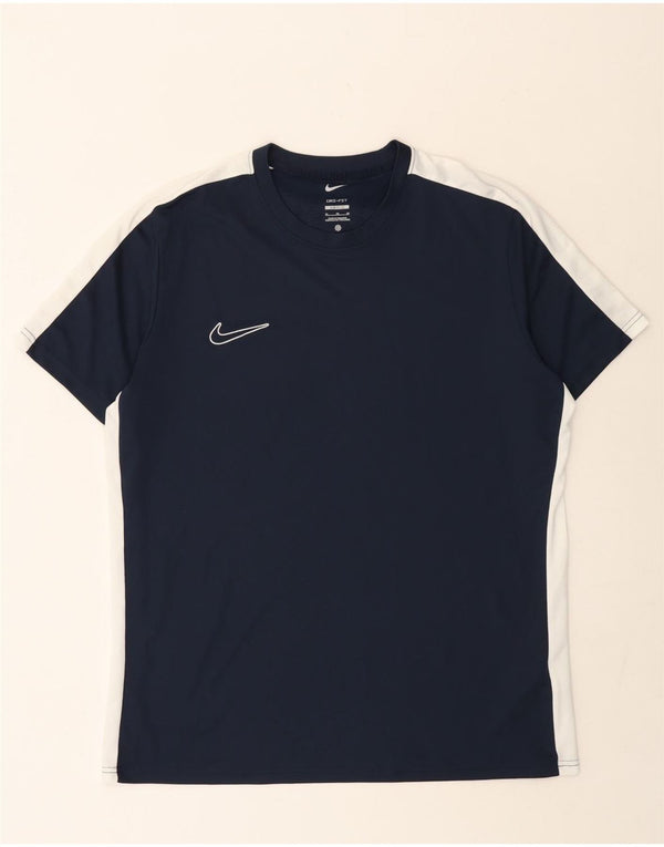 Tricou pentru bărbați Nike Dri Fit Slim Fit Top XL Bleumarin Poliester color bloc