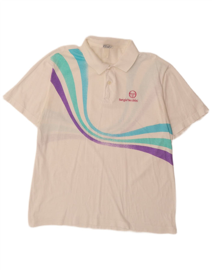 SERGIO TACCHINI Tricou Polo Bărbați EU 52 Mare Cu dungi Albe