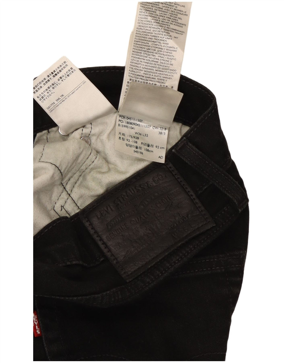 Blugi 511 Slim LEVI'S pentru bărbați W36 L32 bumbac negru