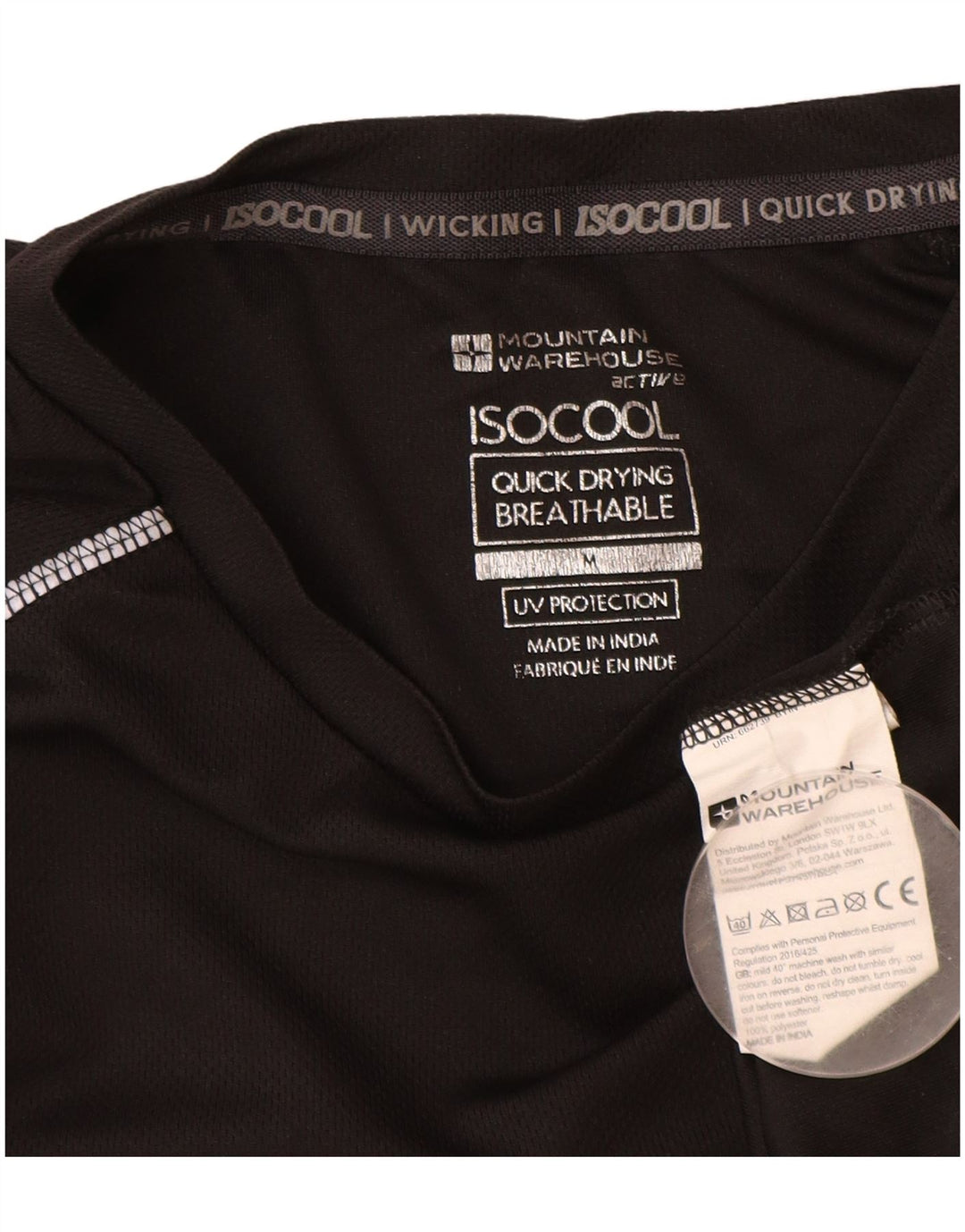 Tricou pentru bărbați Mountain Warehouse Top Mediu Poliester Negru