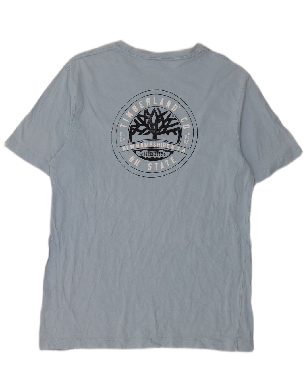 TIMBERLAND Tricou grafic pentru bărbați Top mediu albastru bumbac