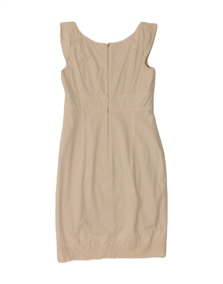 MAX & CO. Womens Sleeveless Bodycon Dress UK 8 Small Beige Vintage Max & Co. and Second-Hand Max & Co. from Messina Hembry 