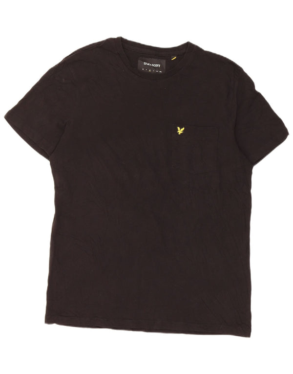 Tricou pentru bărbați Lyle & Scott Top mediu din bumbac negru