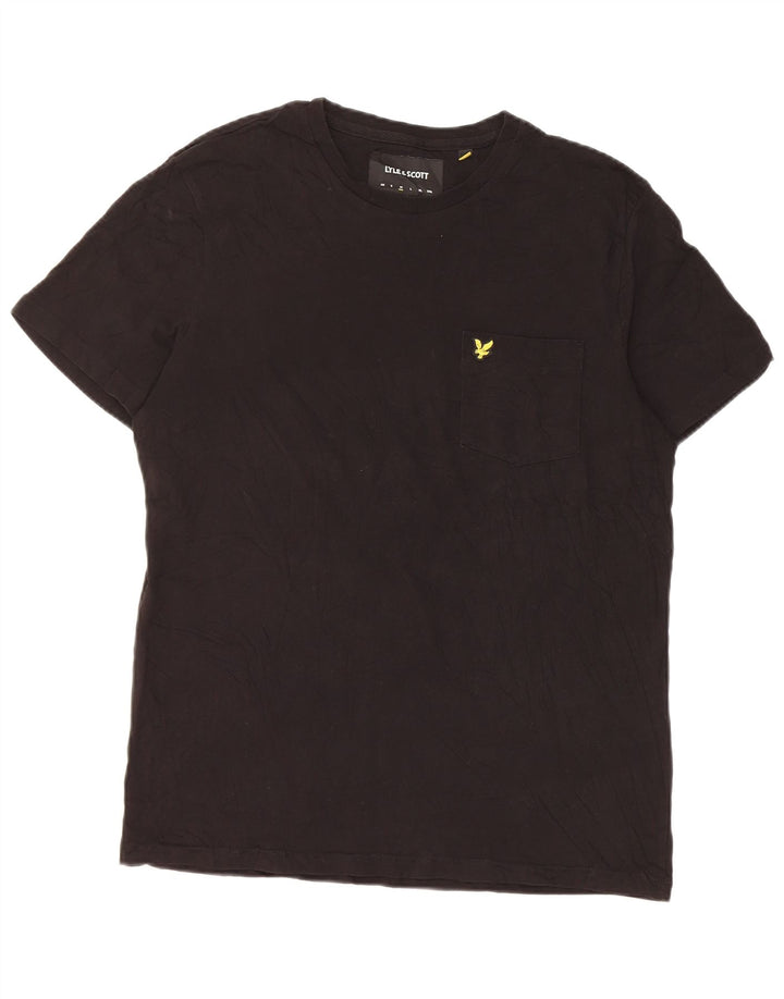 Tricou pentru bărbați Lyle & Scott Top mediu din bumbac negru
