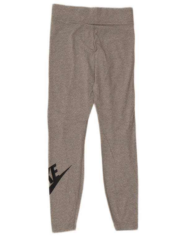 Leggings grafic Nike pentru femei UK 8 Small Gri Bumbac