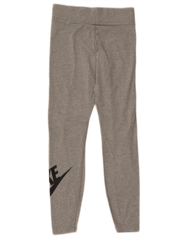Leggings grafic Nike pentru femei UK 8 Small Gri Bumbac