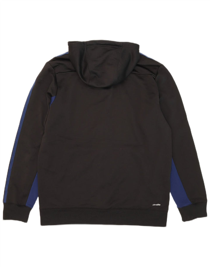 Pulover Adidas Climalite Zip pentru bărbați, mediu negru, poliester color bloc