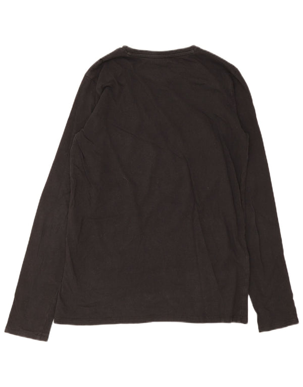Guess Boys Top grafic cu mânecă lungă 15-16 ani, negru