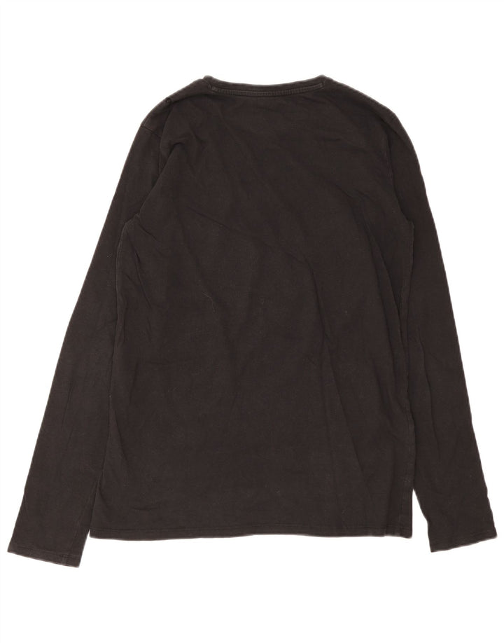Guess Boys Top grafic cu mânecă lungă 15-16 ani, negru