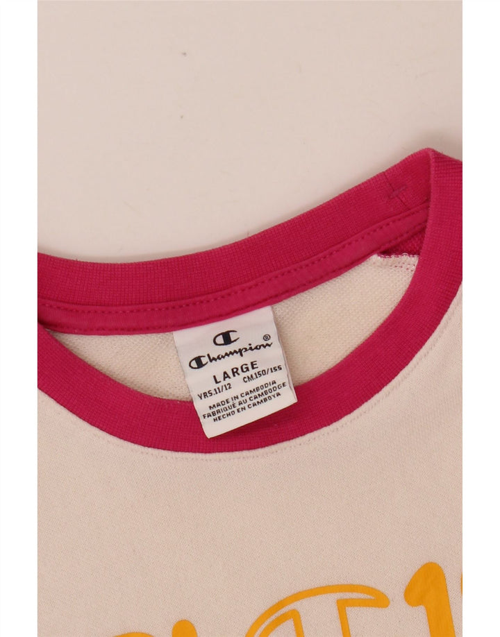 Pulover pentru fete CHAMPION Pulover 11-12 ani, mare, roz colorblock