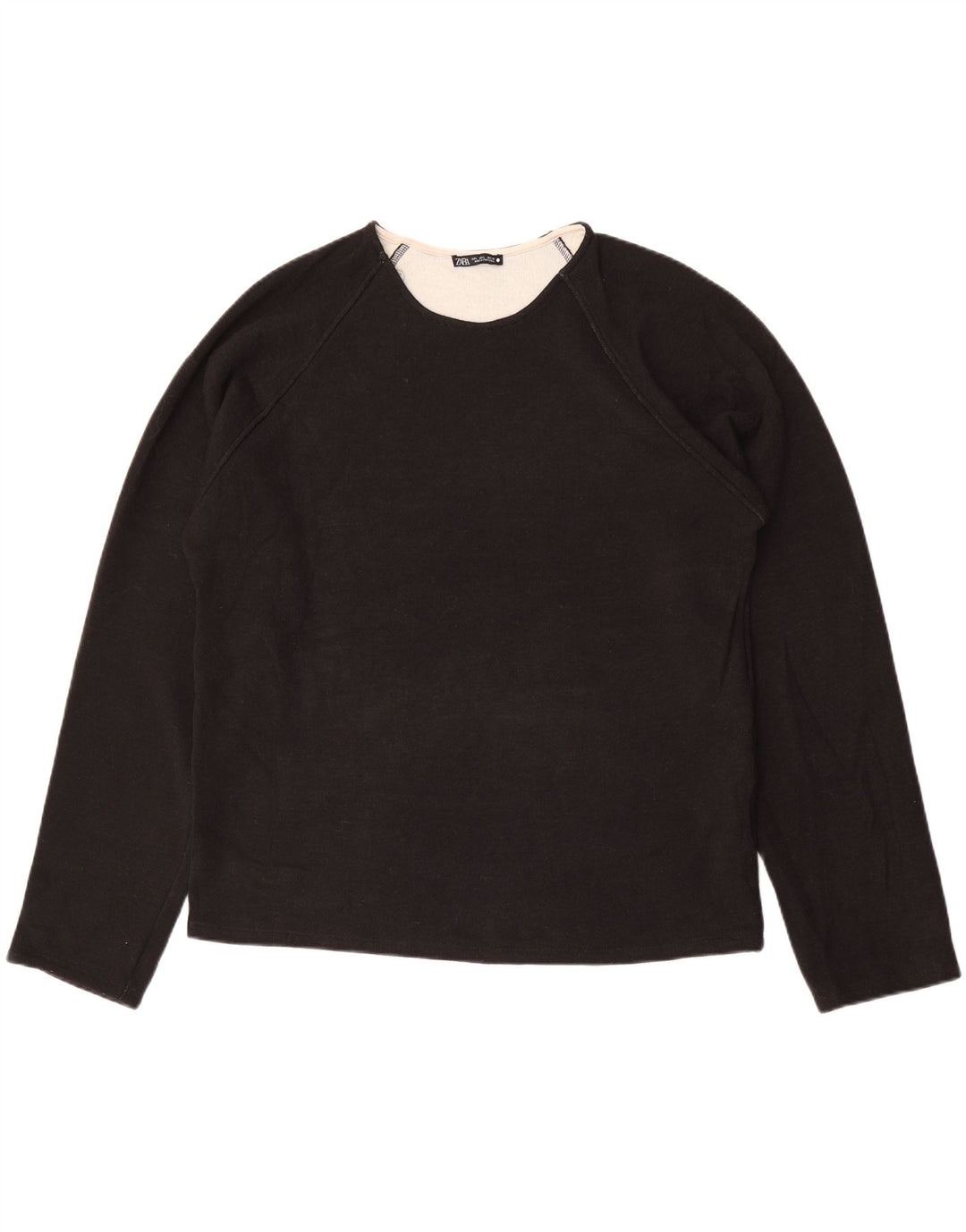 Pulover supradimensionat pentru femei Zara UK 16 Poliester negru mare