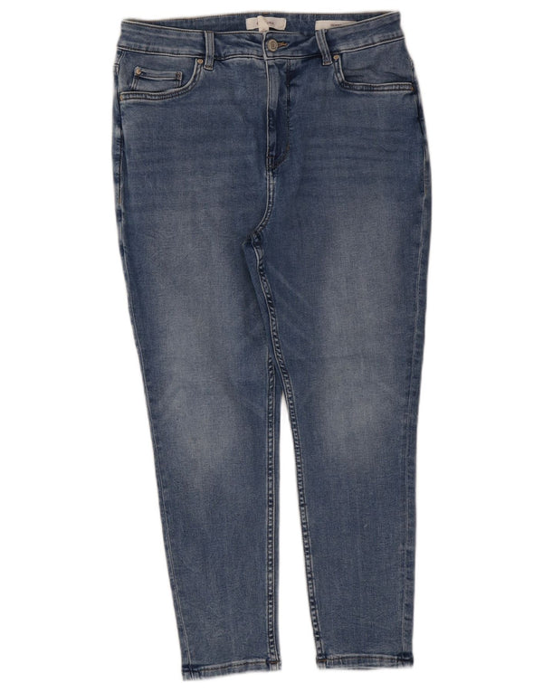 Marks & Spencer Blugi skinny Per Una Crop pentru femei UK 14 Large W30 L24 Blue