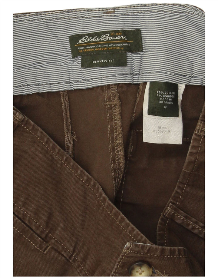 EDDIE BAUER Pantaloni scurți chino Blakely Fit pentru femei US 6 Medium W30, bumbac maro