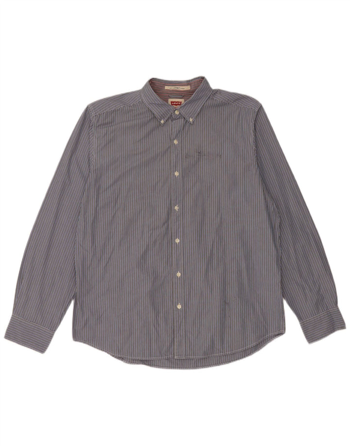 Cămașă pentru bărbați Levi's Standard Fit XL, bumbac cu dungi albastre
