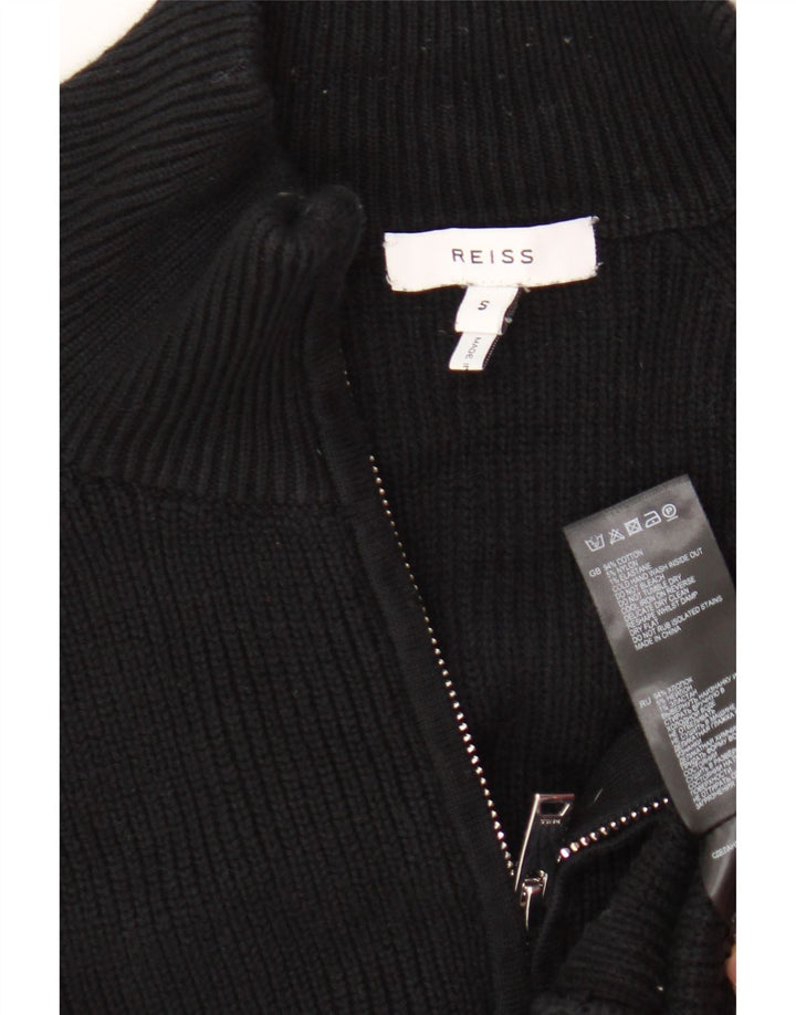 Pulover cardigan pentru bărbați Reiss, bumbac negru mic