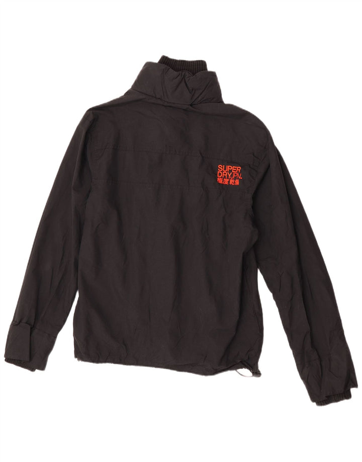 Jachetă de ploaie Superdry pentru femei UK 16, mare, negru, nailon