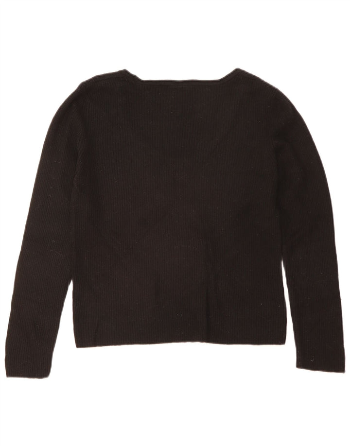 Top femeie Zara cu mânecă lungă UK 18 XL, viscoză neagră