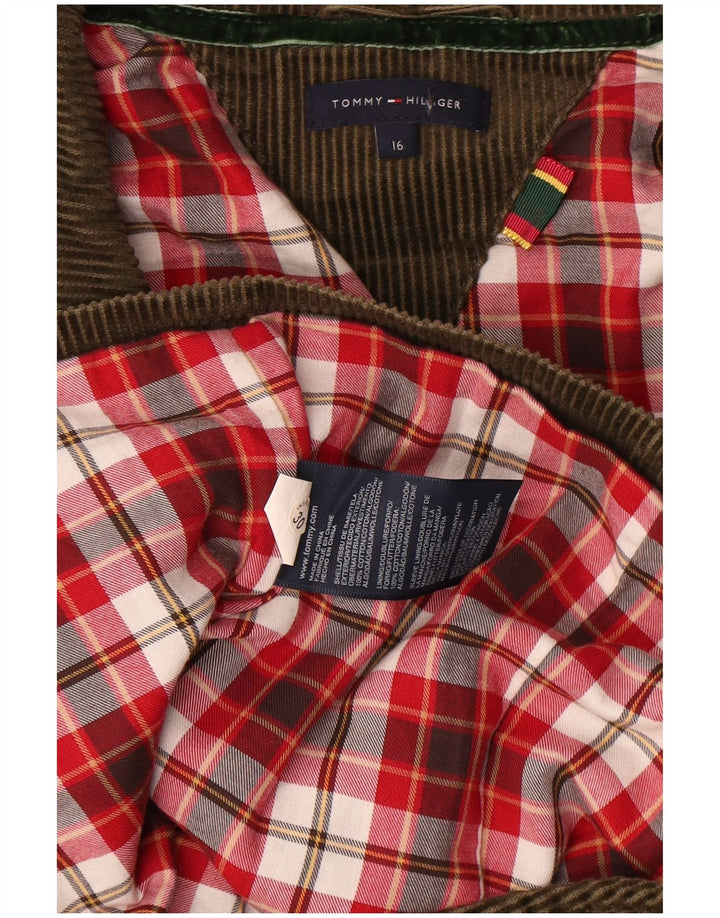 Sacou blazer din velur cu 2 nasturi Tommy Hilfiger pentru băieți 15-16 ani kaki