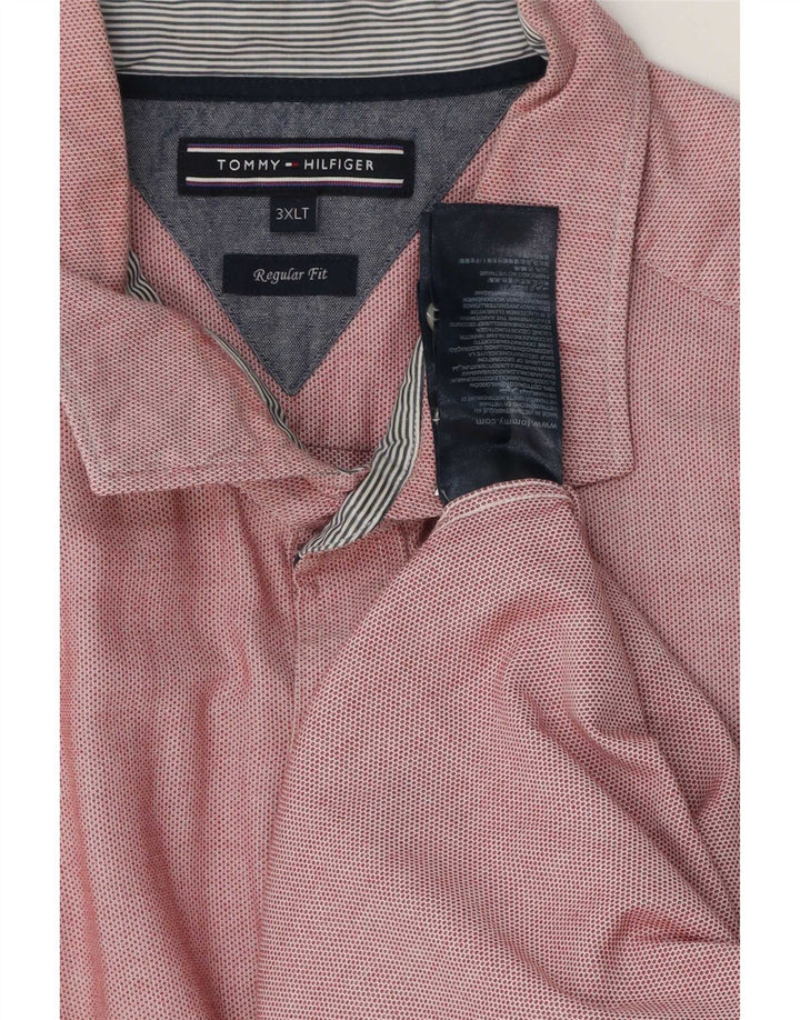 Cămașă pentru bărbați Tommy Hilfiger Tall Regular Fit 3XL, bumbac roșu