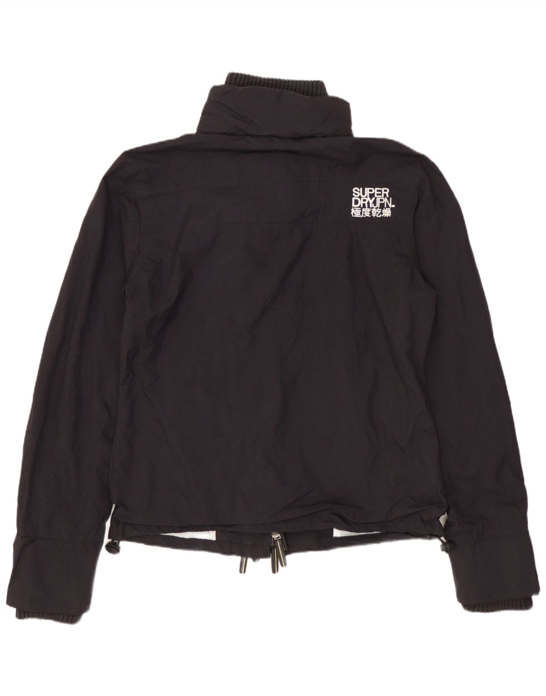 Jachetă de ploaie Superdry pentru femei UK 16, mare, negru, nailon