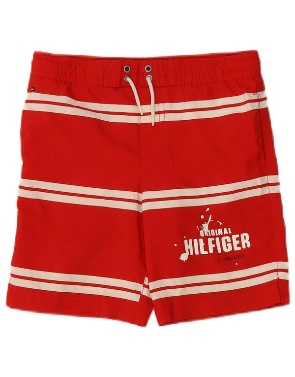 Pantaloni scurți de înot cu grafic Tommy Hilfiger pentru băieți 5-6 ani cu dungi roșii