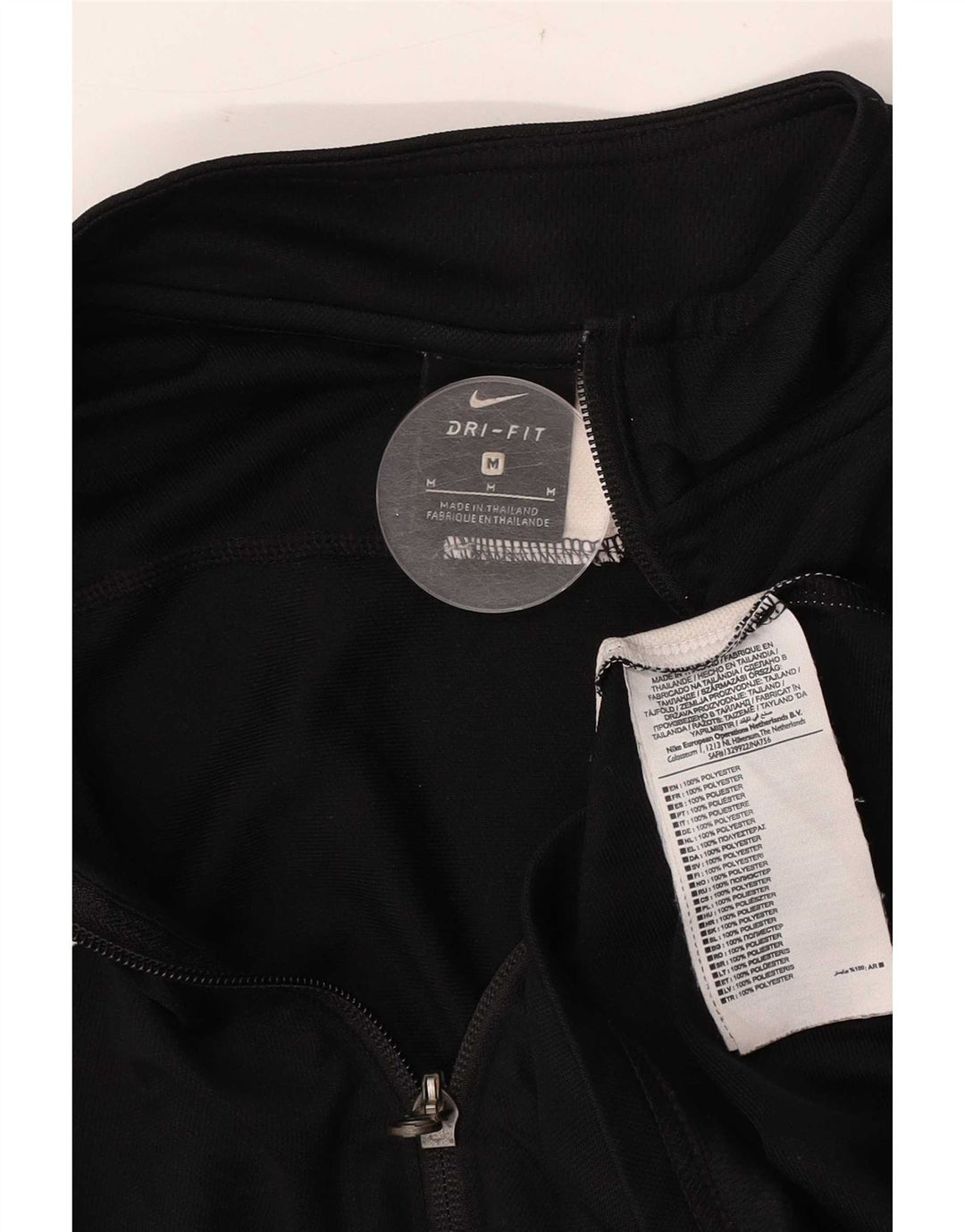 Jachetă de top pentru trening Nike Dri Fit pentru bărbați, negru mediu, poliester bloc de culoare