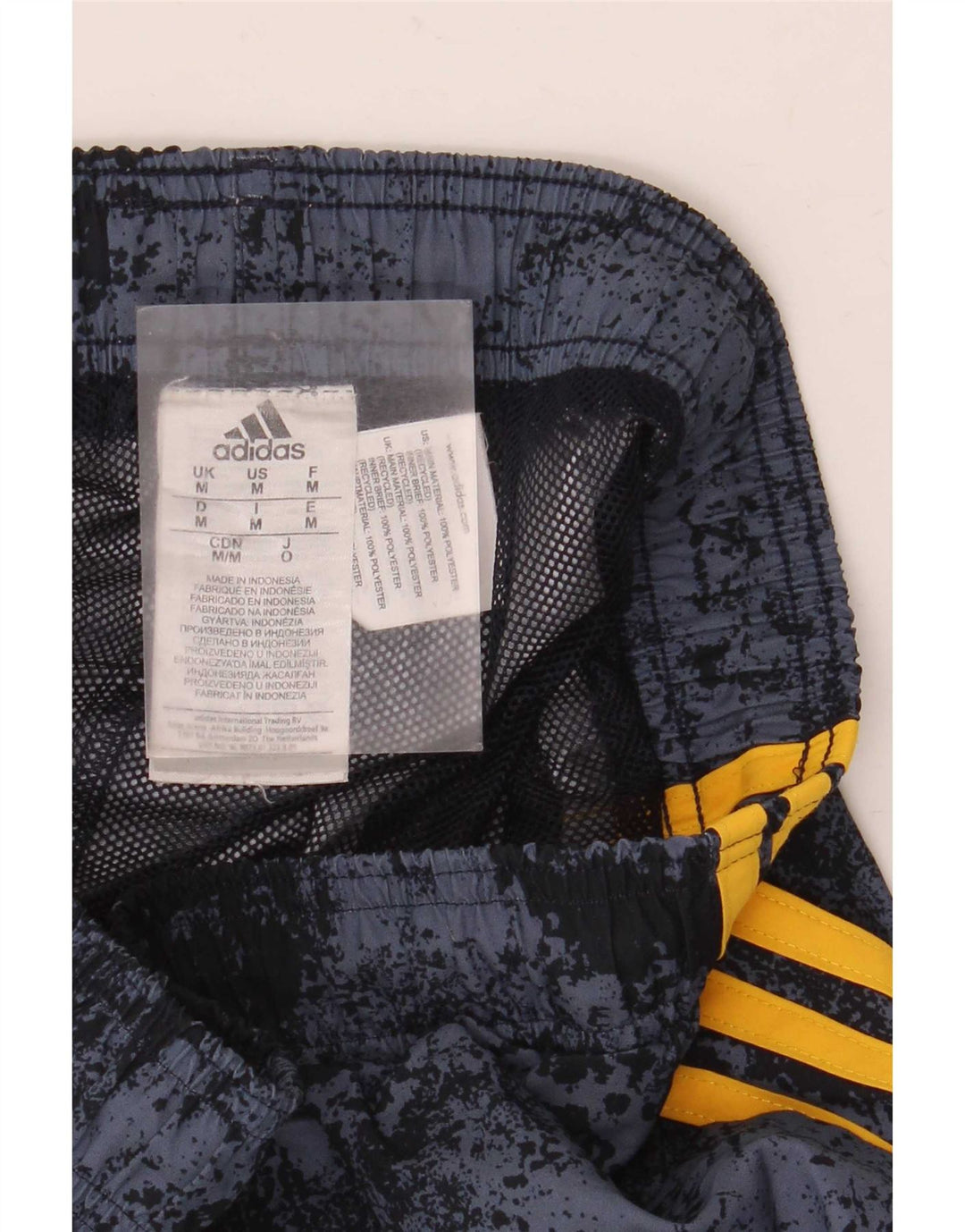 Pantaloni scurți sport pentru bărbați Adidas, gri mediu, poliester Tie Dye