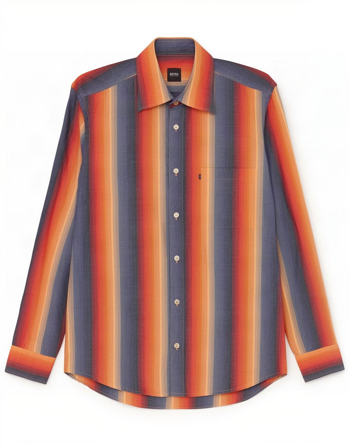 Cămașă pentru bărbați Hugo Boss, bumbac cu dungi medii, multicolore