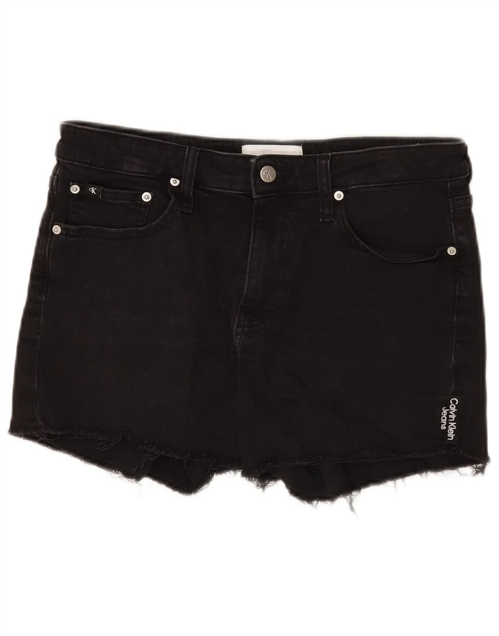 Pantaloni scurți din denim Calvin Klein pentru femei W28 bumbac mediu negru