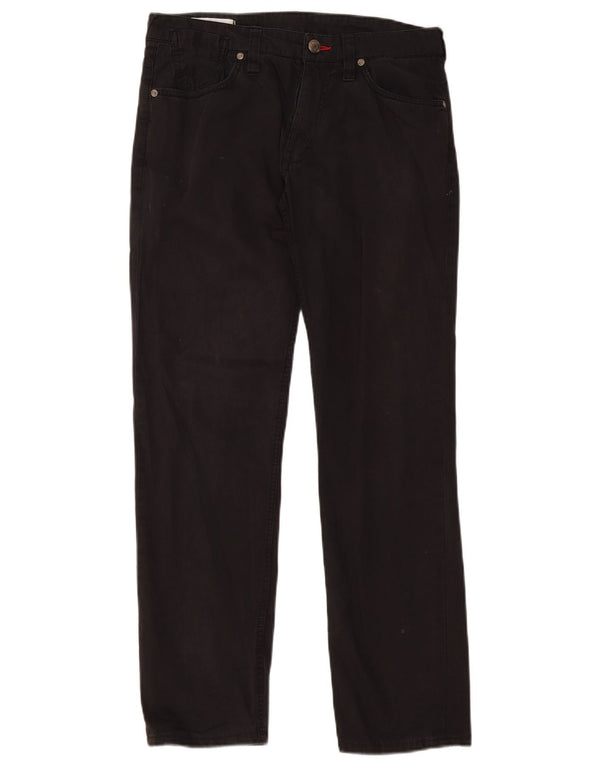 Gas Pantaloni drepti casual pentru femei W31 L30 bumbac negru