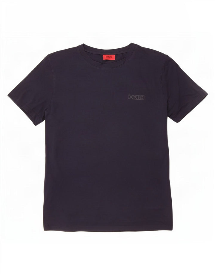 Tricou pentru bărbați Hugo Boss Top mediu din bumbac bleumarin