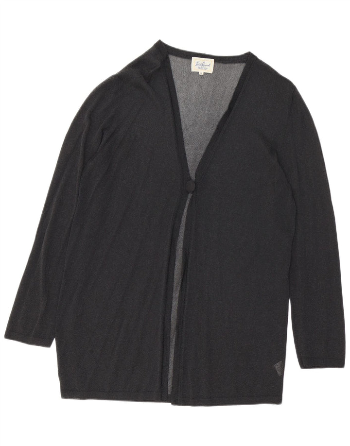 Luisa Spagnoli Womens See Through Cardigan Top UK 14 Medium Black Viscose