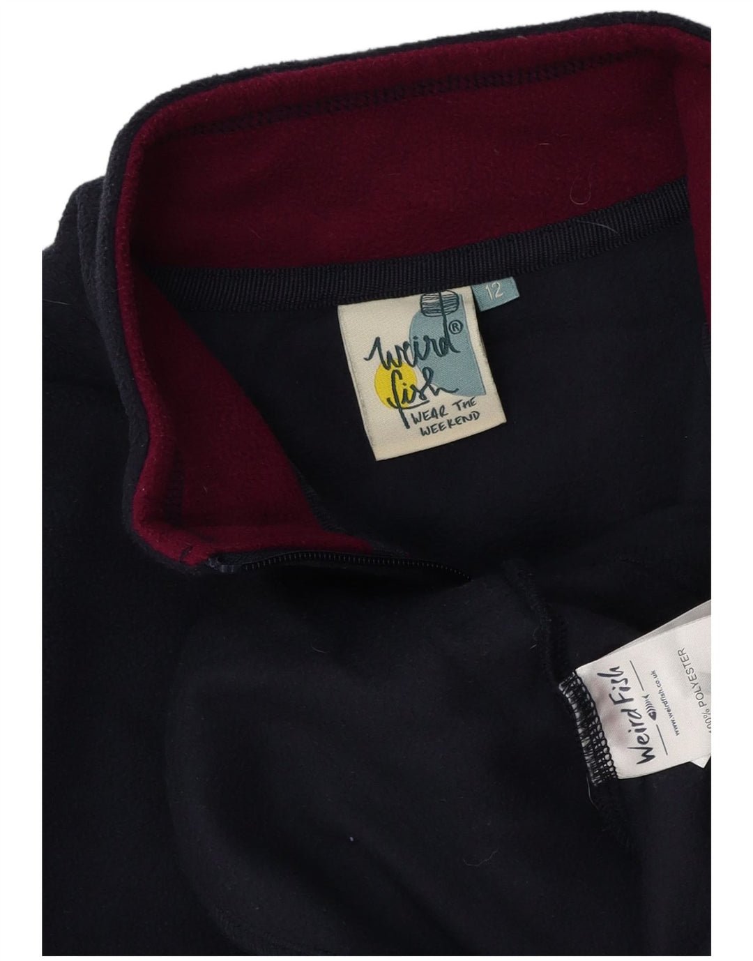 Jachetă polară pentru femei Weird Fish UK 12 Medium Bleumarin Poliester