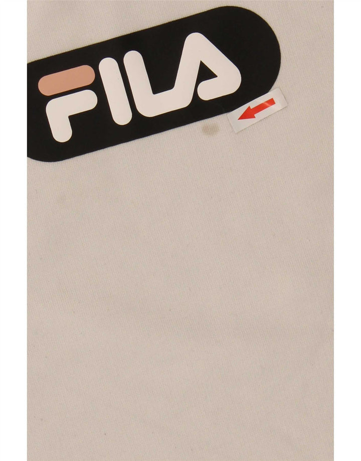 Pulover oversized Crop Fila pentru femei UK 10 Small White Colorblock