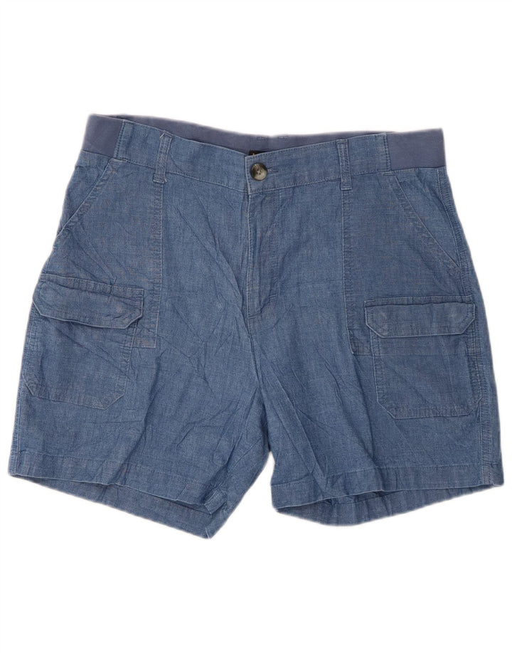 Pantaloni scurti cargo cu talie medie Lee pentru femei US 12 Large W32 Blue Bumbac