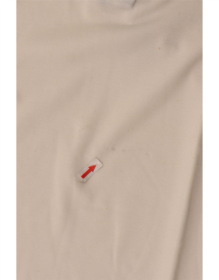 Cămașă polo pentru bărbați Kappa, alb mediu, bumbac color bloc