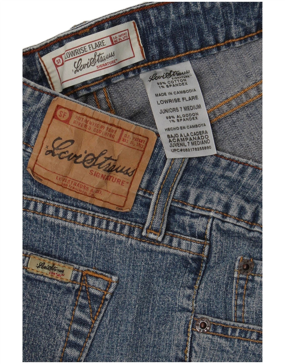 Blugi Evazati Fete LEVI'S 6-7 Ani L30 L31 Bumbac Albastru