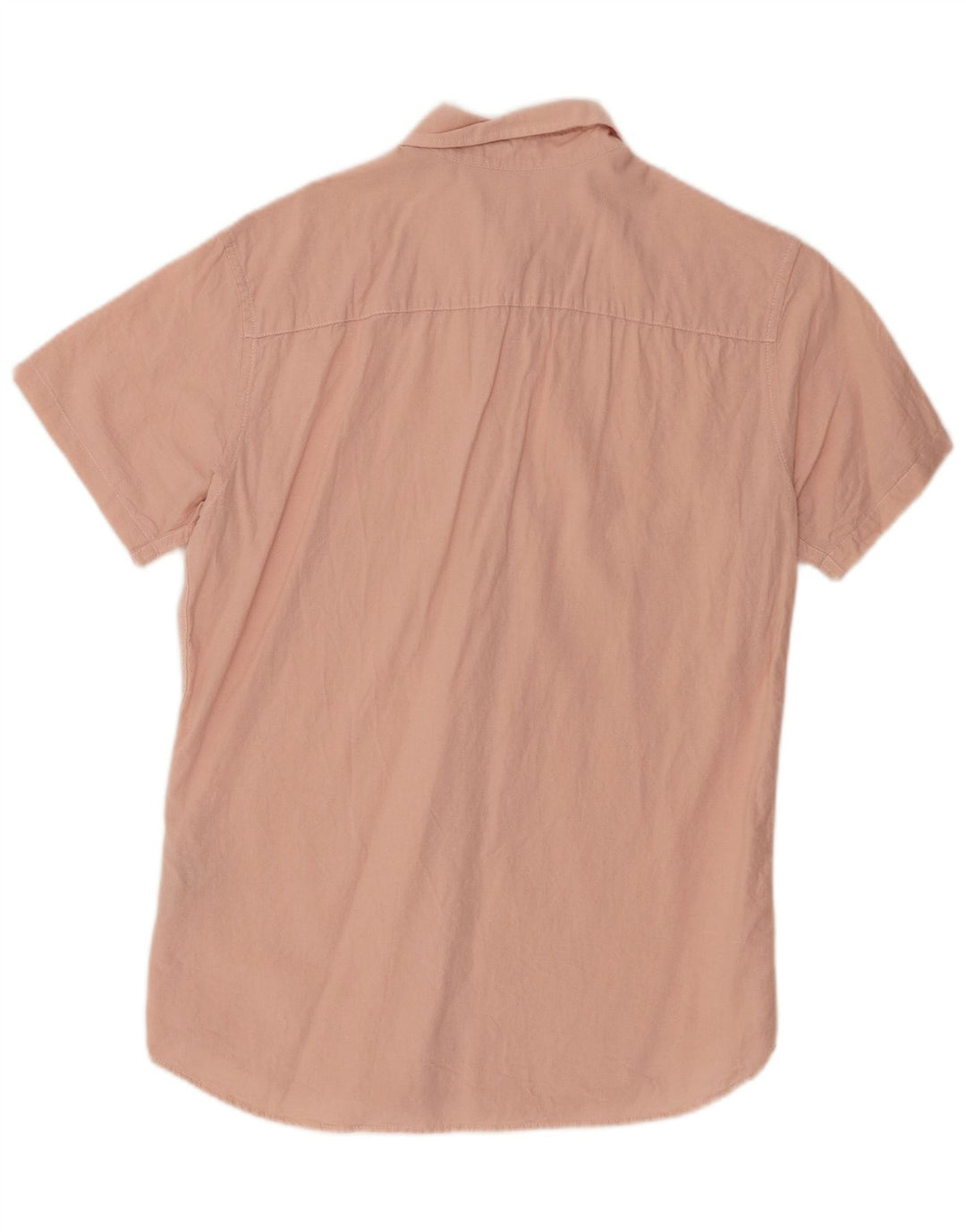 Cămașă Jack & Jones pentru bărbați cu mânecă scurtă din bumbac roz mediu
