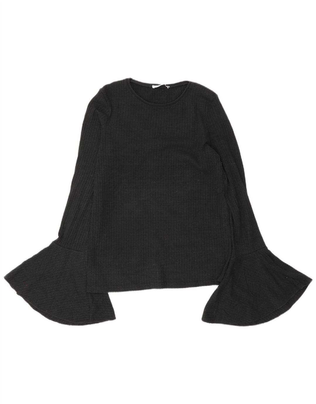 Top Trafaluc pentru femei Zara cu mânecă lungă UK 10 Mic Negru