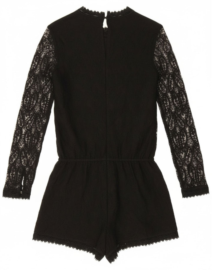 Costum pentru femei Zara cu mânecă lungă UK 10 Poliester Paisley Mic Negru