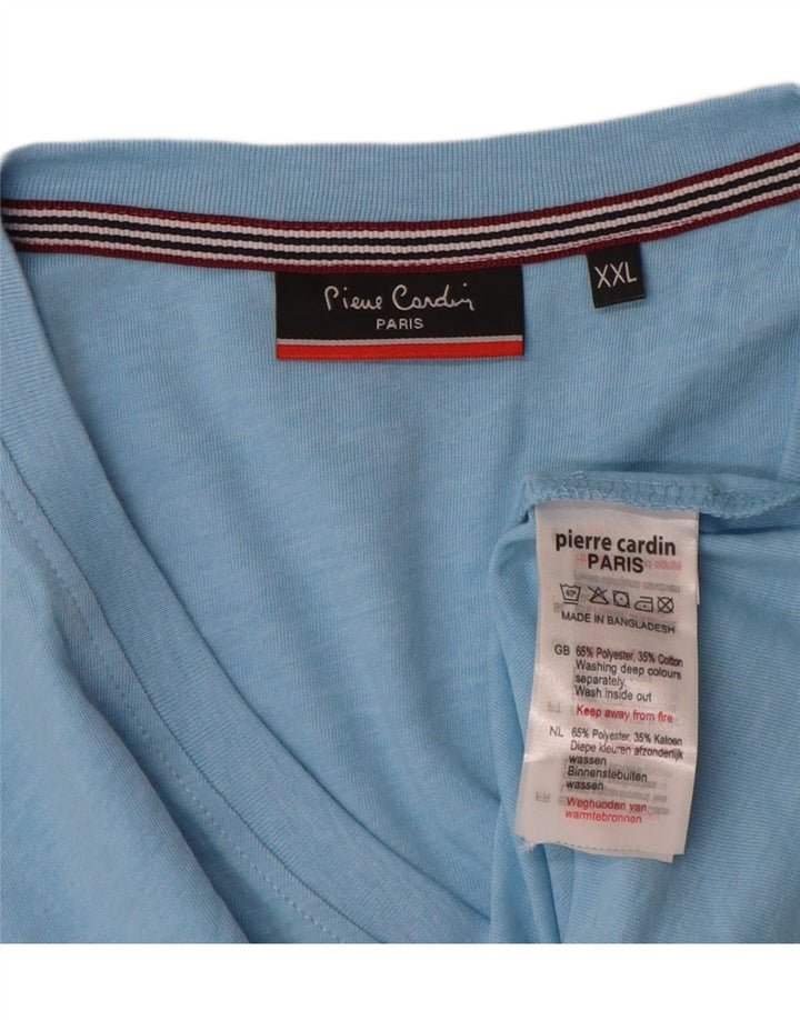 Tricou pentru bărbați Pierre Cardin Top 2XL poliester albastru